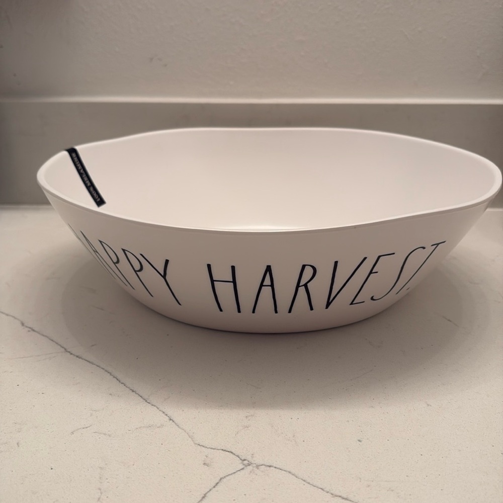 Rae Dunn Happy Harvest 12 inches in Diameter 100% melamine serving bowl